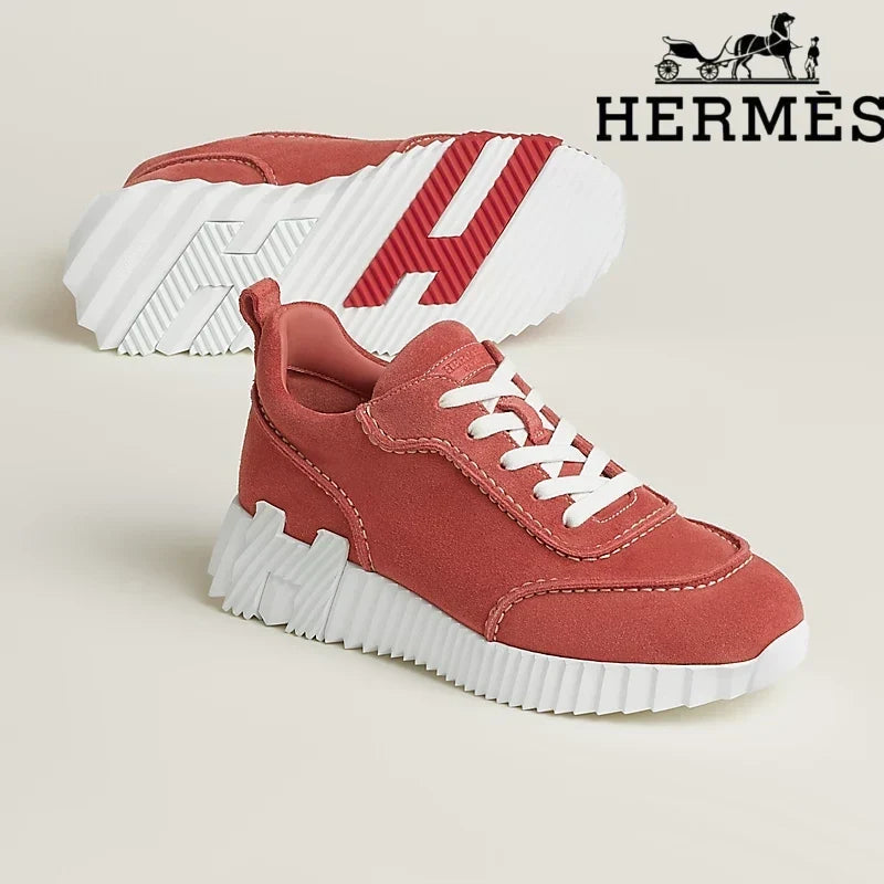 Herm¨¨s Red Suede Bouncing Sneaker