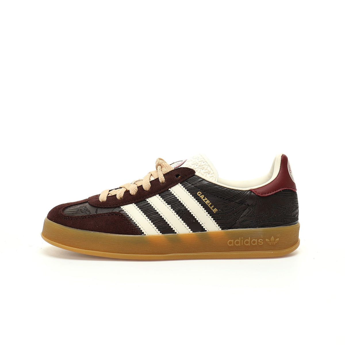 Adidas Originals Gazelle Indoor ¨C Maroon / Cream Gum Suede Low-Top Sneakers