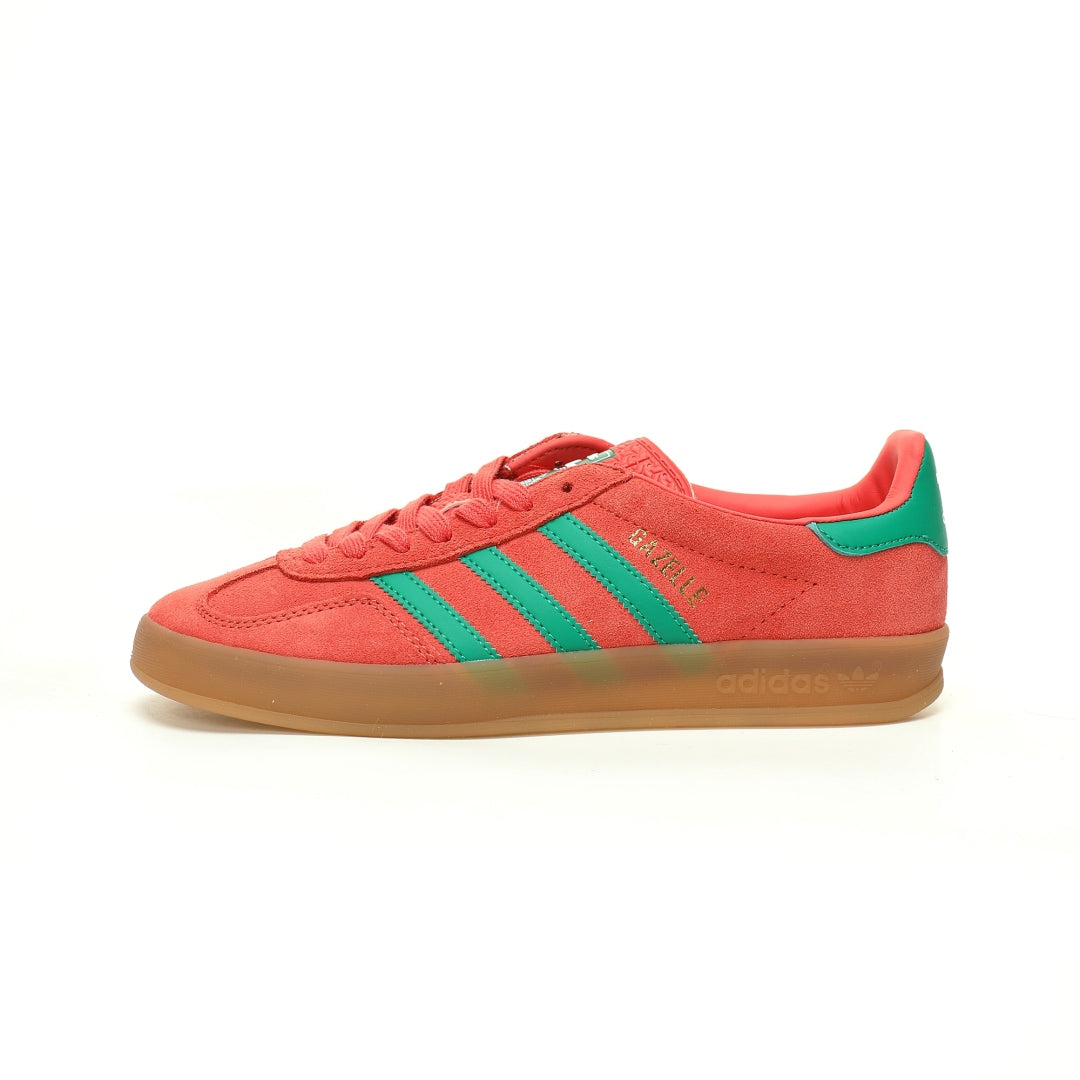Adidas Originals Gazelle Indoor ¨C Red / Green Gum Suede Low-Top Sneakers