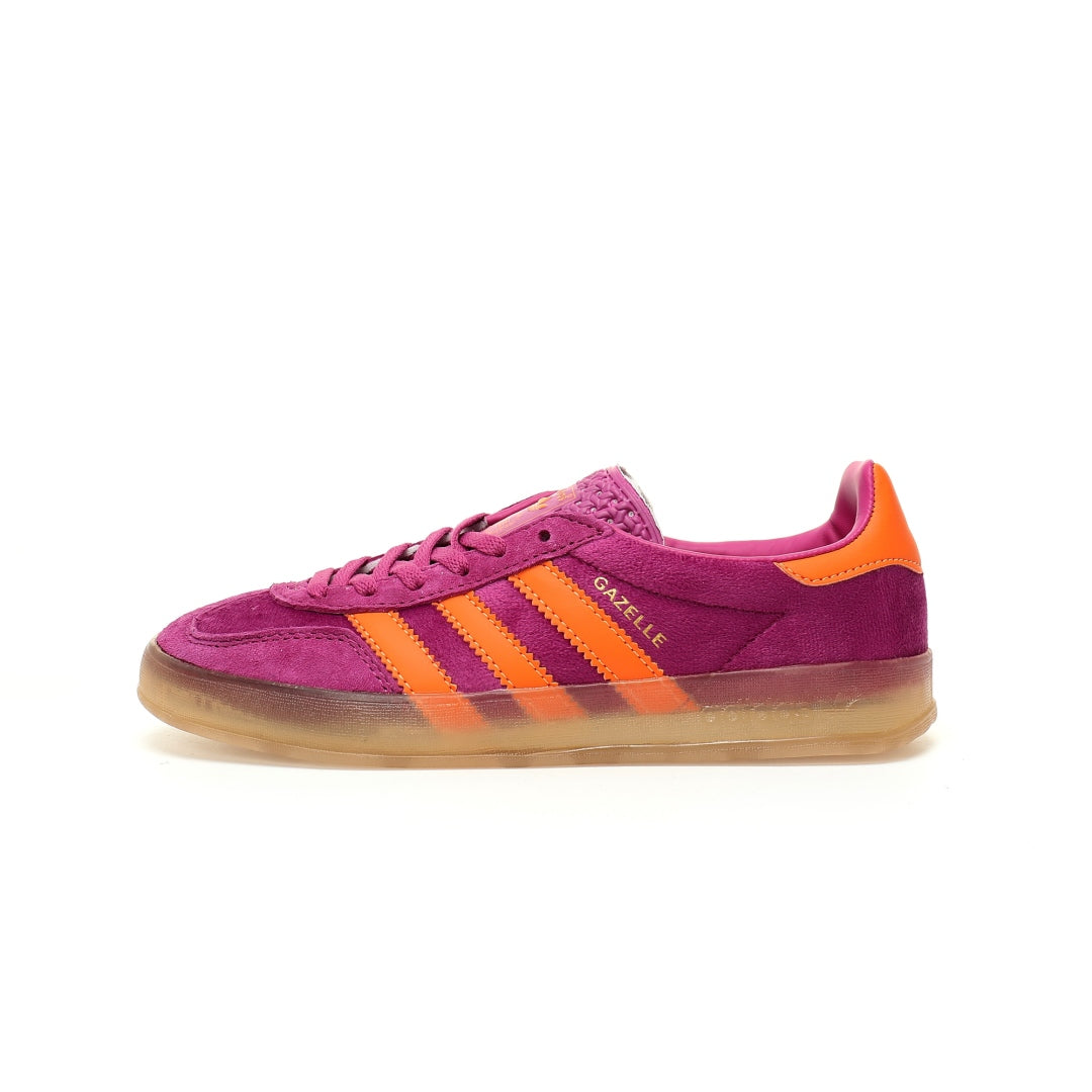 Adidas Originals Gazelle Indoor ¨C Purple / Orange Gum Suede Low-Top Sneakers