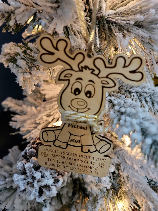 Personalized Rudolph Watch Me Grow Christmas Ornament