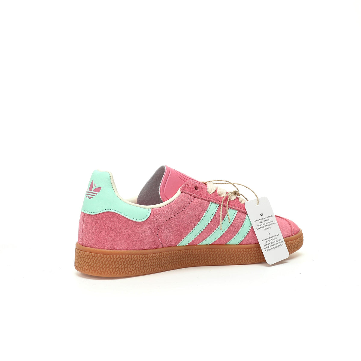 Adidas Originals Gazelle Indoor ¨C Pink / Mint Green Gum Suede Low-Top Sneakers
