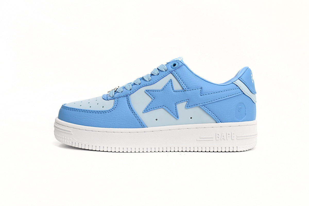 A BATHING APE BAPE STA Sky Blue & Ice Blue Sneakers | Women's & Men's Skate-Inspired Shoes