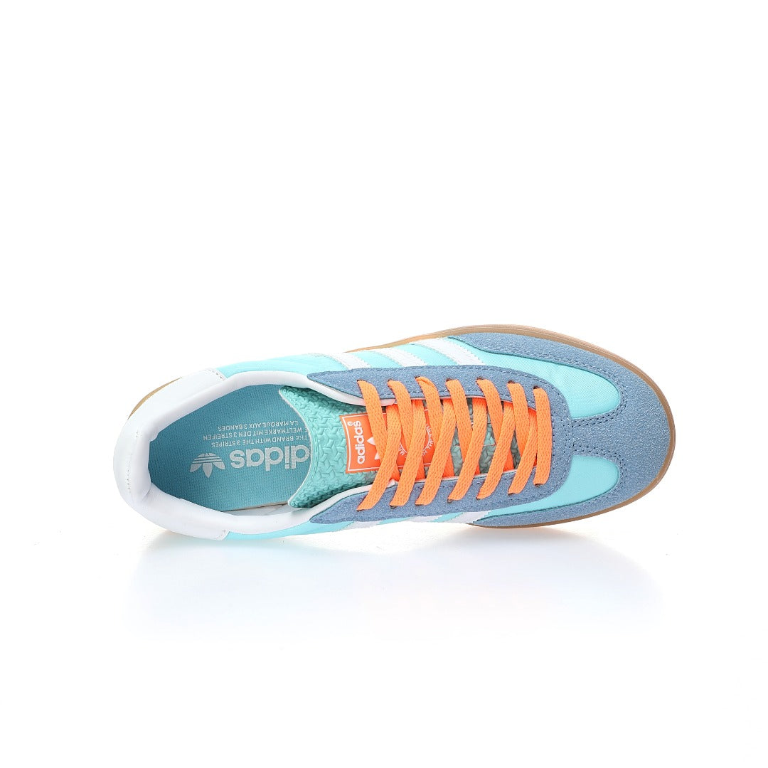 Adidas Originals Gazelle Indoor ¨C Light Blue / White Gum Suede & Nylon Low-Top Sneakers