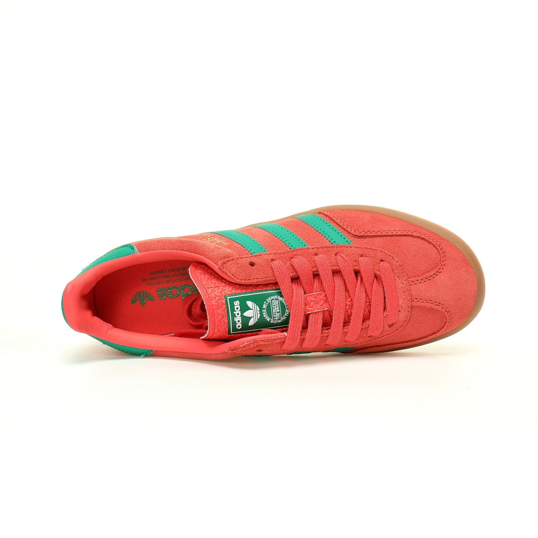 Adidas Originals Gazelle Indoor ¨C Red / Green Gum Suede Low-Top Sneakers