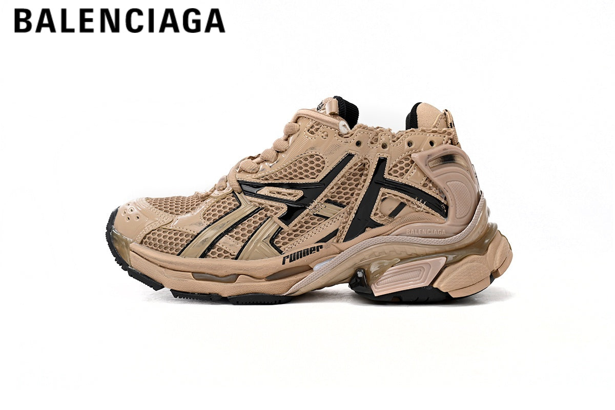 Balenciaga Runner men's shoes  women sneakers¡ª Beige / Black