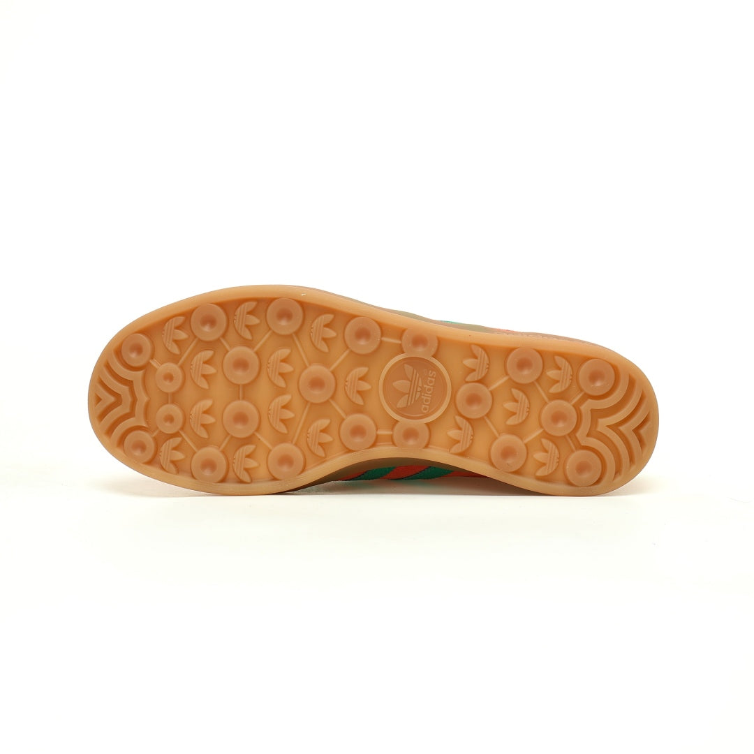 Adidas Originals Gazelle Indoor ¨C Red / Green Gum Suede Low-Top Sneakers