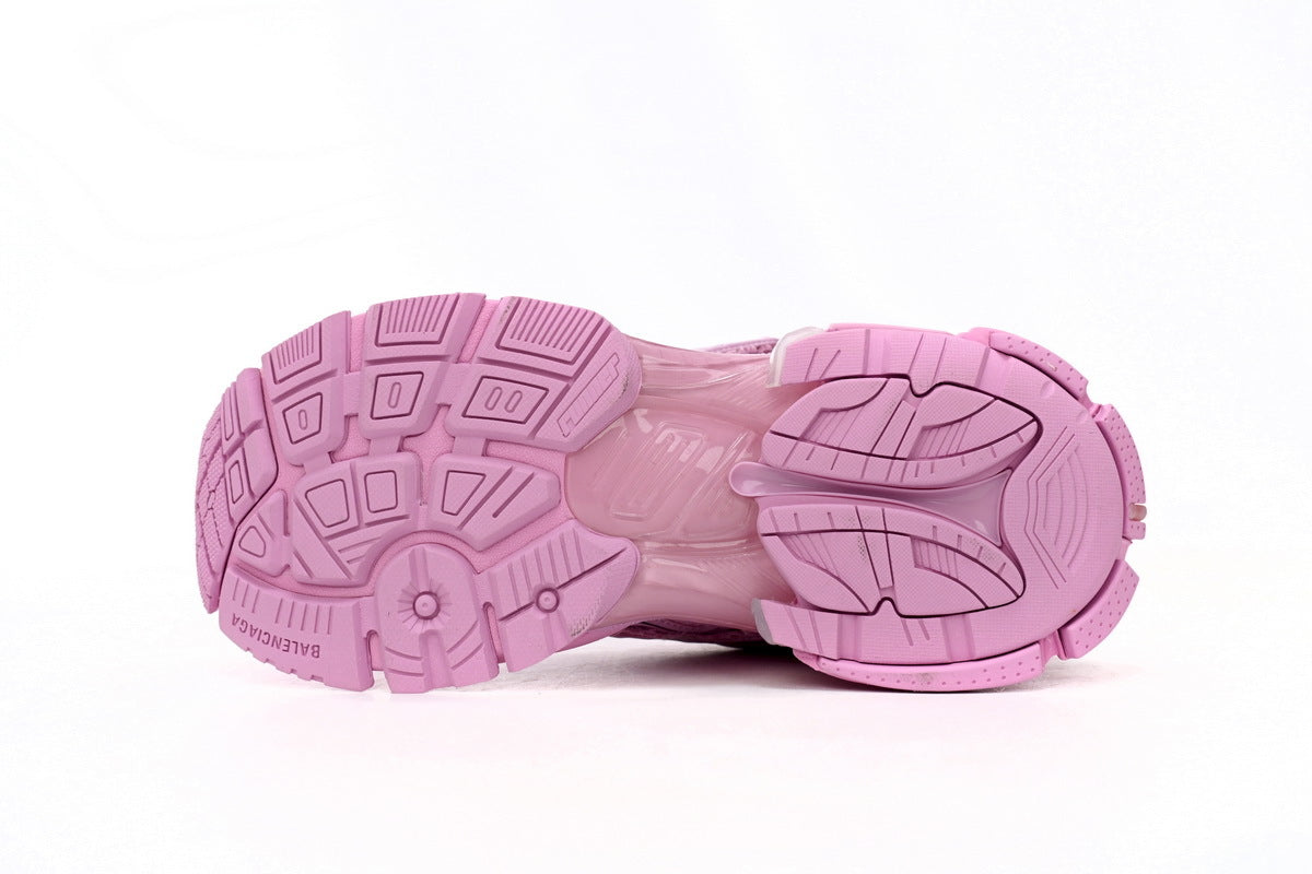 Balenciaga  men's shoes Track  Runner Sneaker ¨C Distressed Low-Top balenciaga runners pink
