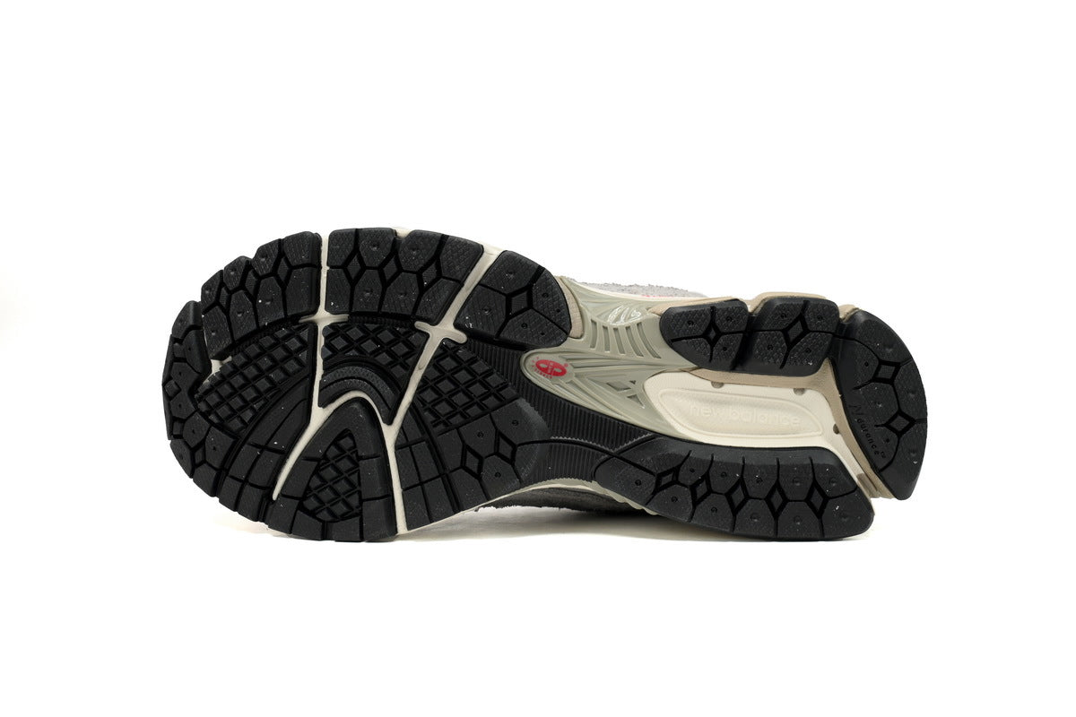 New Balance 2002R Women's & Men's Grey & Cream Distressed Retro Sneakers