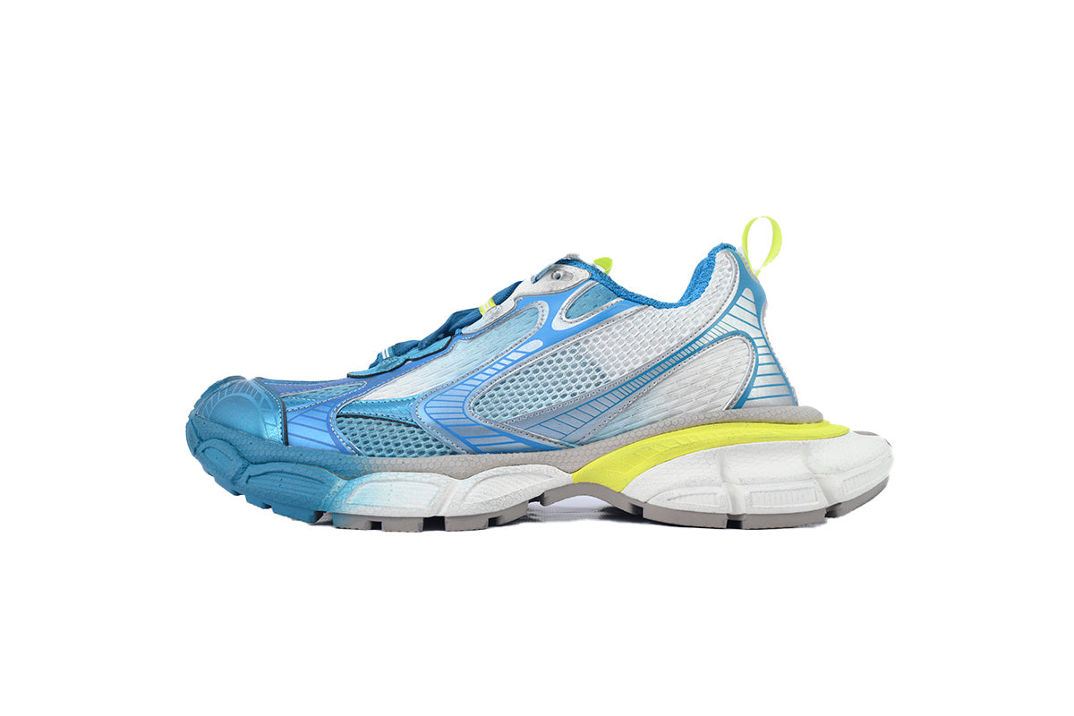 Balenciaga  men's shoes Track 3XL Sneaker ¨C Low-Top Chunky Sole runners Blue-to-yellow gradient