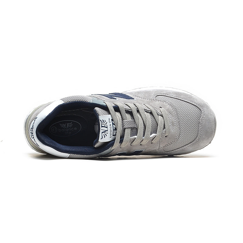 New Balance 574 Women's & Men's Light Grey & Navy Retro Sneakers