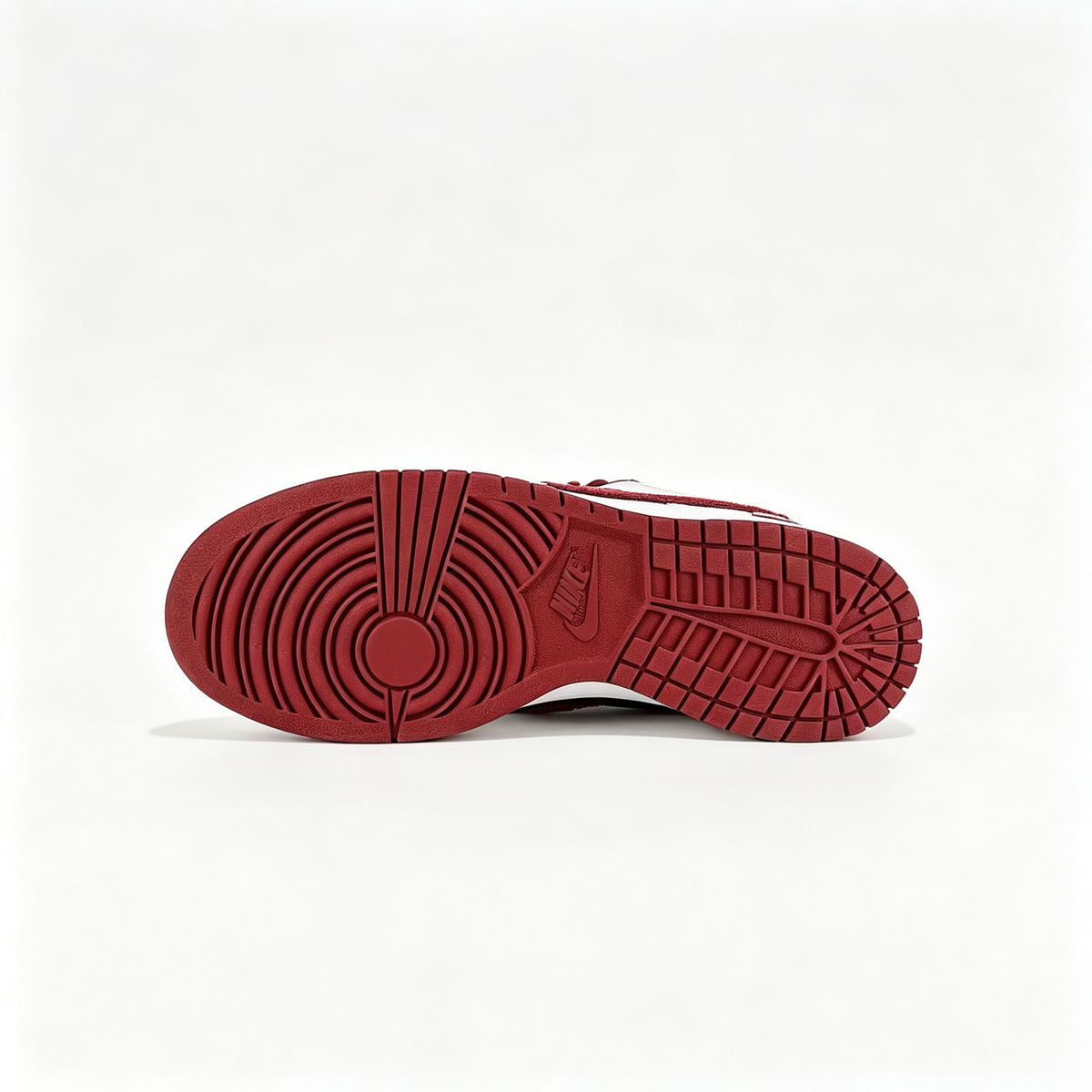 Nike Dunk Low 'White / Team Red' ¨C Suede Swoosh Low-Top Sneakers