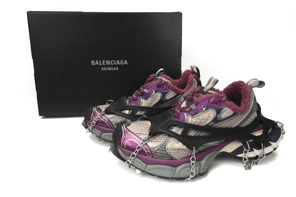 Balenciaga 3XL men's shoes Track Sneaker ¨C Low-Top Chunky Sole balenciaga runners Grey-purple