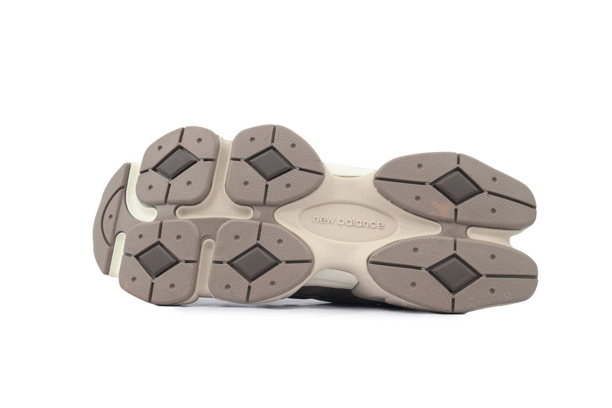 New Balance 9060 Women's & Men's Taupe Brown & Cream Chunky Retro Sneakers