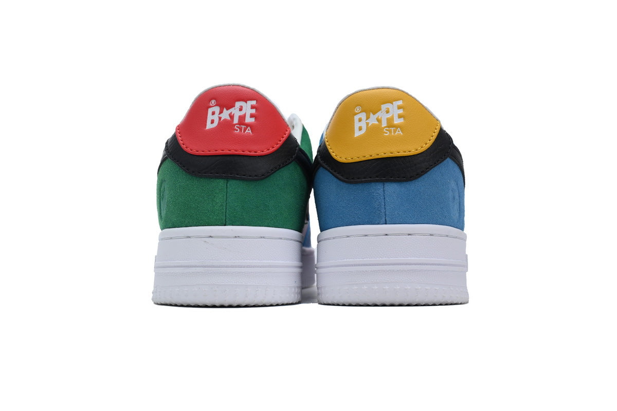 A BATHING APE BAPE STA Multicolor Mismatched Sneakers | Women's & Men's Skate-Inspired Shoes