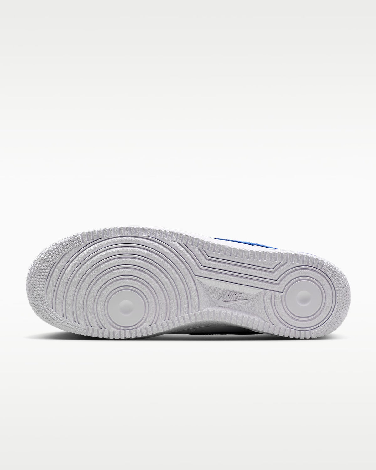 Nike Air Force 1 '07 White and Hyper Royal Blue Sneakers mens low top shoes