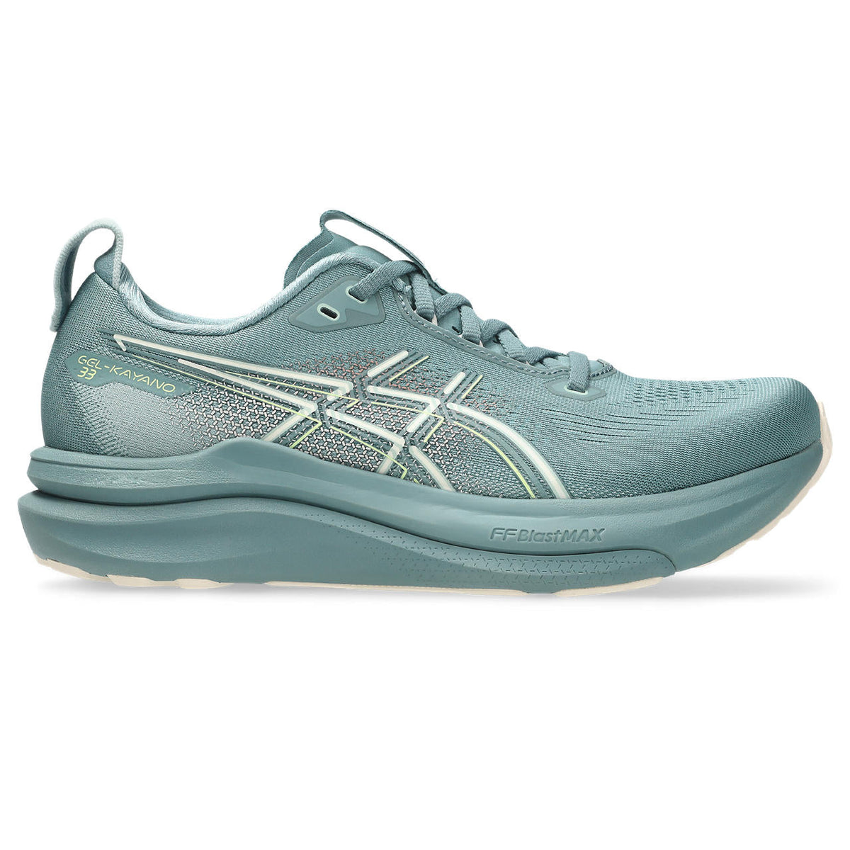 Asics  shoes  neutral running shoes mens  sneakers Gel-Kayano 33 Teal / Pale Lime