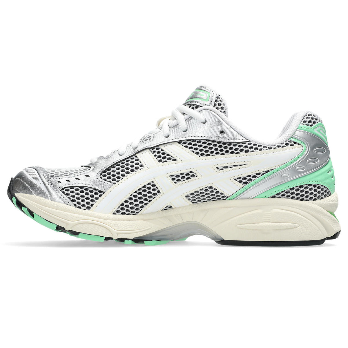 Asics  shoes  neutral running shoes mens  sneakers Gel-Kayano 14 Silver / White / Mint Green