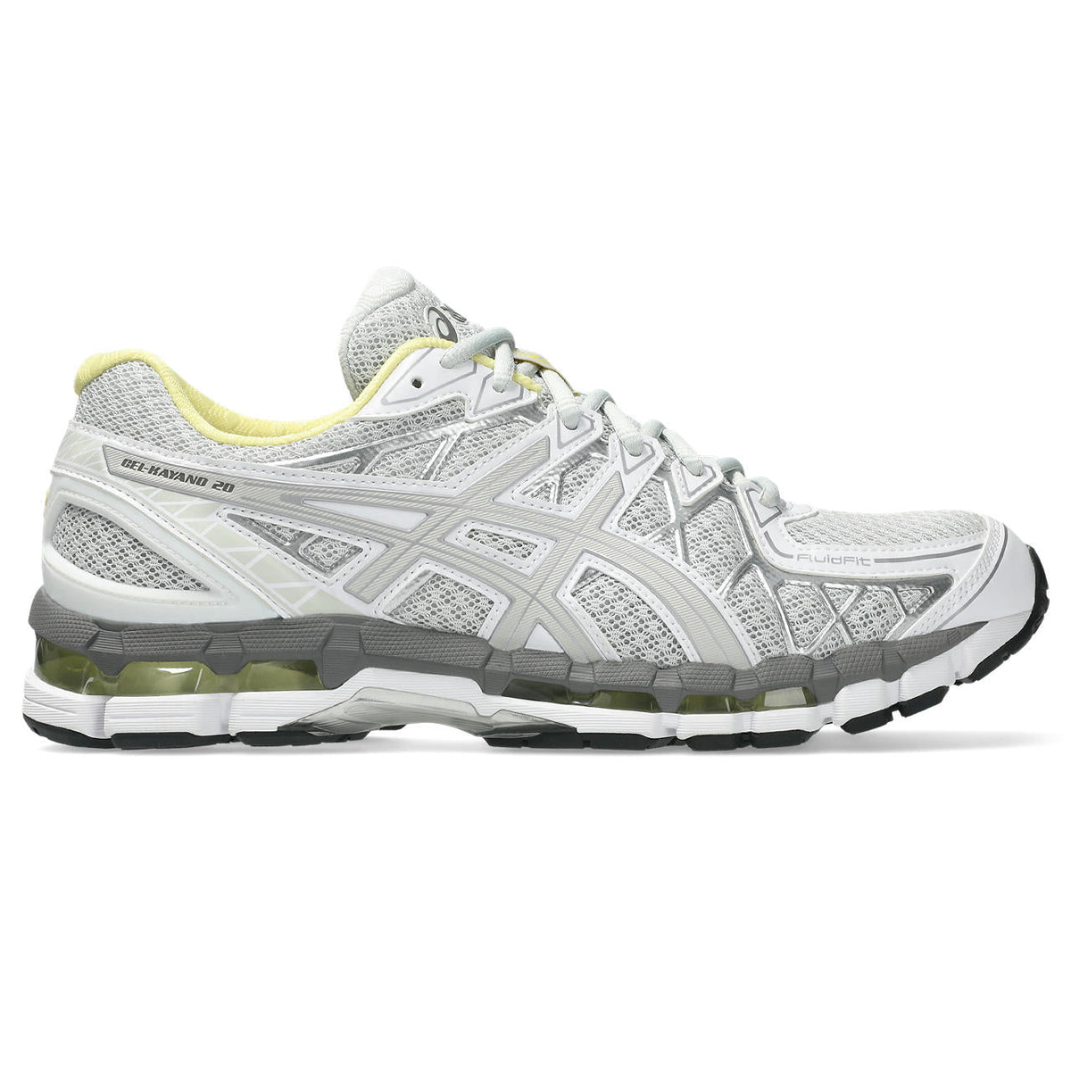 Asics  shoes  neutral running shoes mens  sneakers Gel-Kayano 20 White / Silver / Pale Yellow
