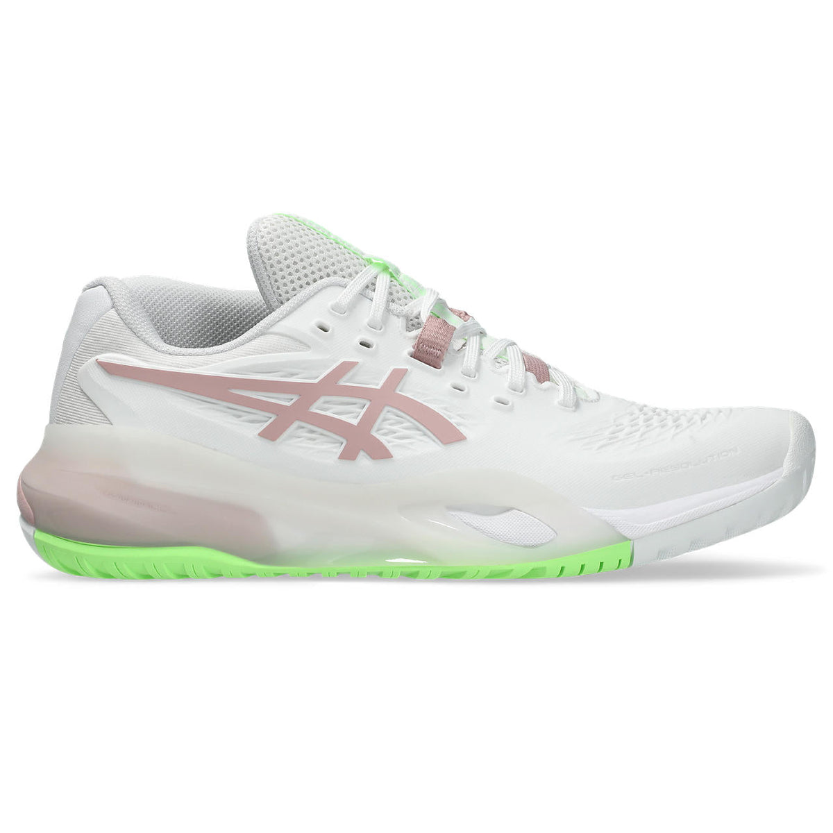 Asics womens shoes  neutral running shoes mens  sneakers Gel-Resolution ¨C White/Dusty Pink Tennis Sneaker