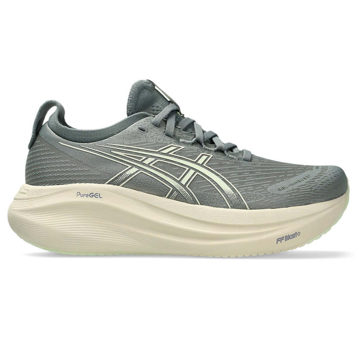 Asics womens shoes  neutral running shoes mens  sneakers Gel-Nimbus 27 Slate Gray / Cream