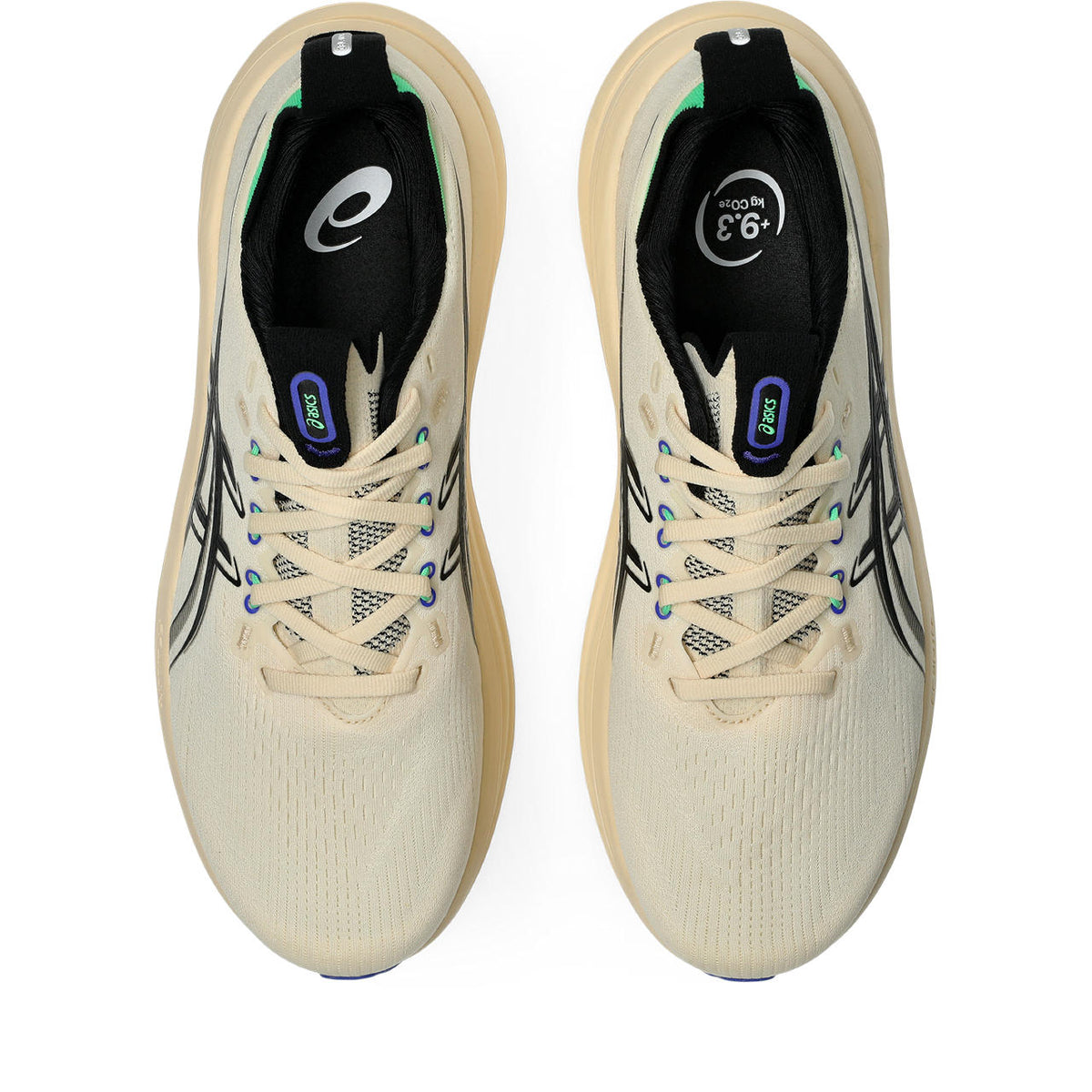 Asics womens shoes  neutral running shoes mens  sneakers Gel-Nimbus 28 ¨C Cream/Black/Green Running Shoe