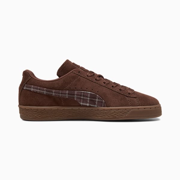 Puma Suede ¡ª Dark Brown / Plaid puma shoes for men  womens shoes  roma shoes