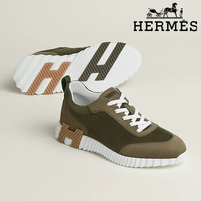 Herm¨¨s Bouncing Olive Green Sneaker