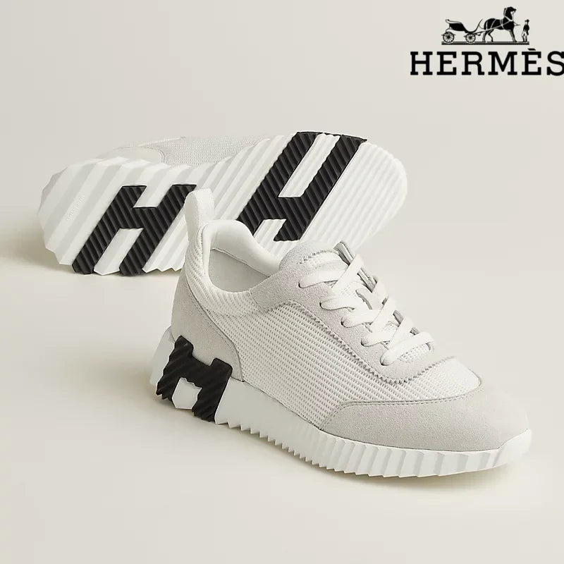 Herm¨¨s womens shoes men sneaker White Electric Sneakers