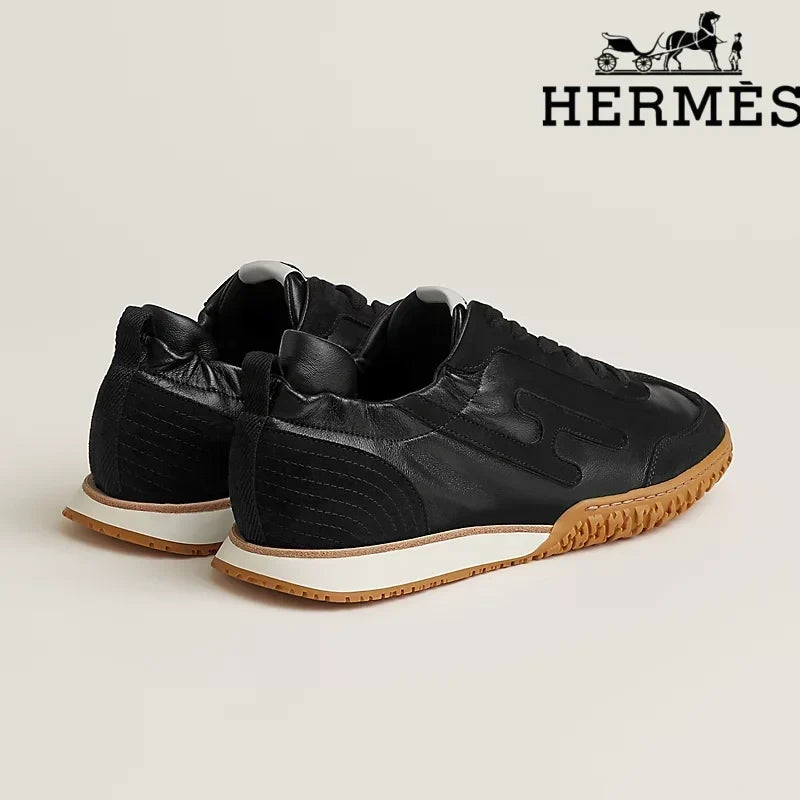 Herm¨¨s Jet Sneaker in All-Black Leather