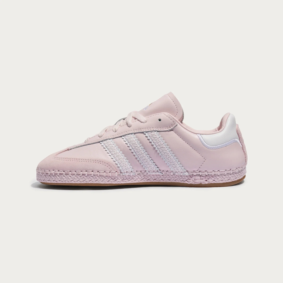 Adidas Originals ¨C Light Pink Woven Sole Leather Casual Sneakers