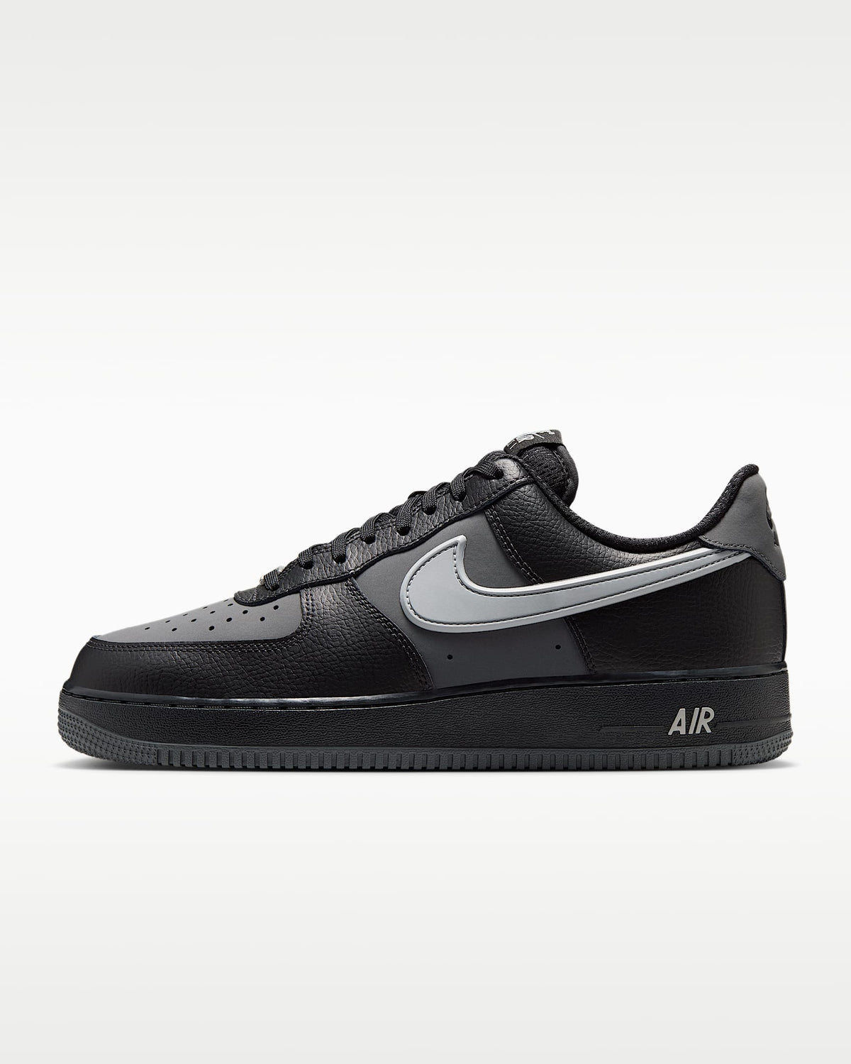 Nike Air Force 1 '07 Black Grey Color Block Sneakers mens low top shoes