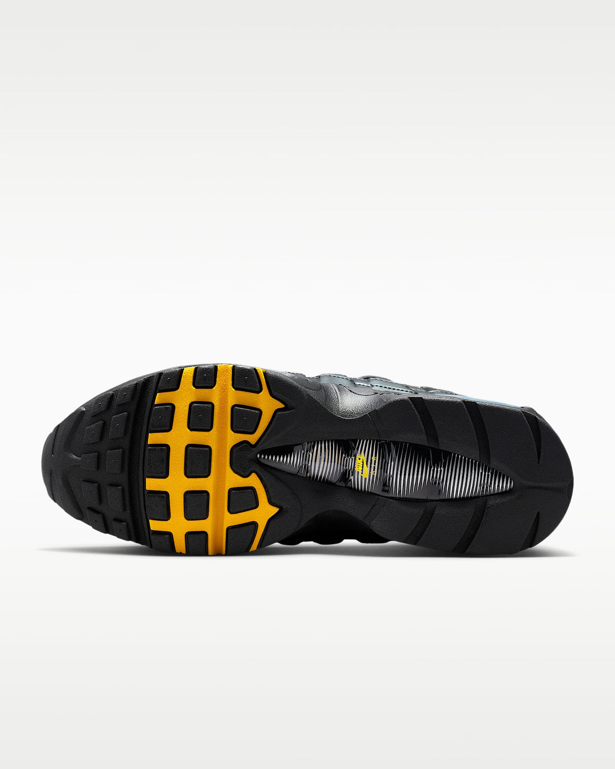 Nike Air Max 95 ¨C Black / Gold Mesh Athletic Sneakers