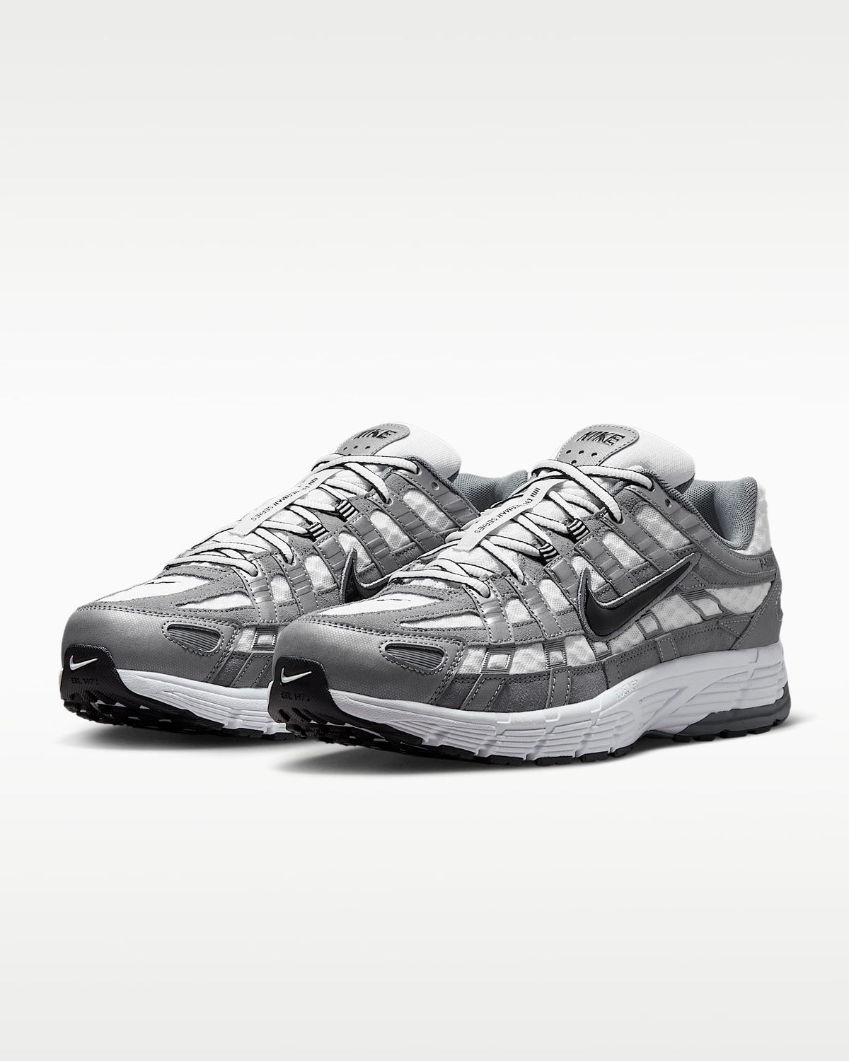 Nike P-6000 ¨C Grey / White / Black Suede Mesh Athletic Sneakers