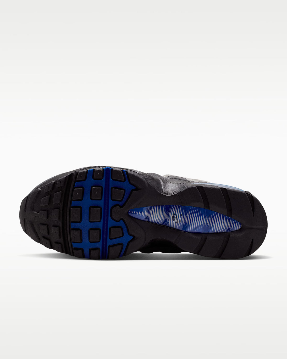 Nike Air Max 95 ¨C Grey / Royal Blue Mesh Athletic Sneakers