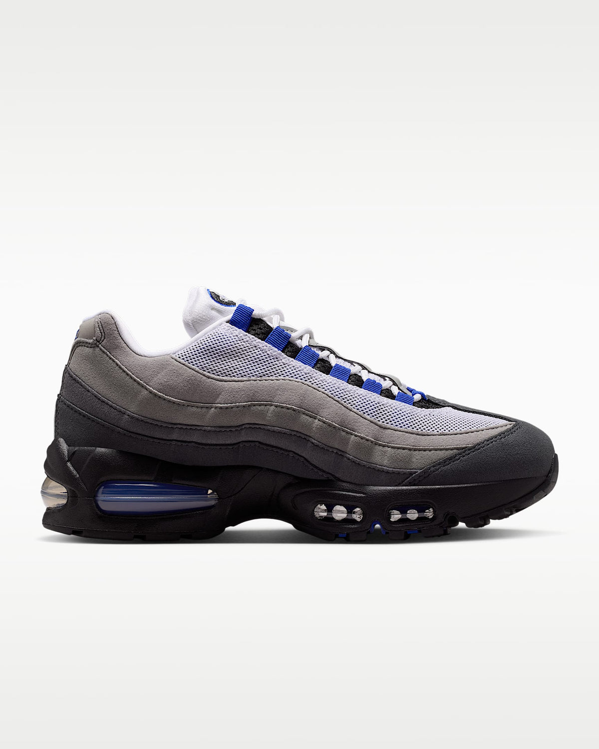 Nike Air Max 95 ¨C Grey / Royal Blue Mesh Athletic Sneakers