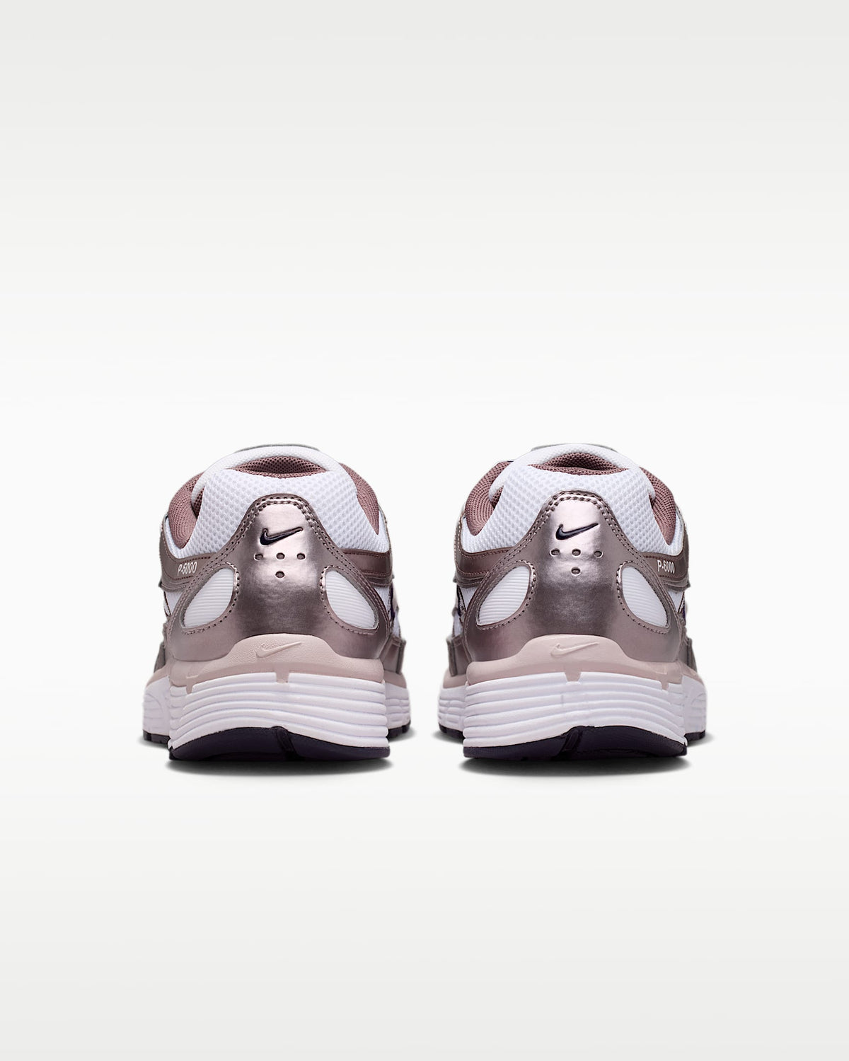 Nike P-6000 ¨C White / Metallic Rose Gold Mesh Athletic Sneakers