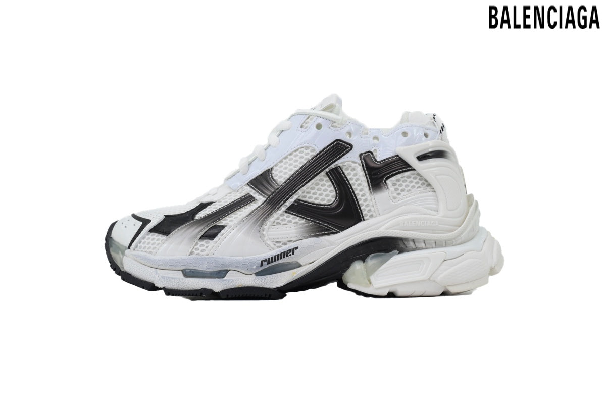 Balenciaga Runner men's shoes  women sneakers ¨C White & Black (Premium)