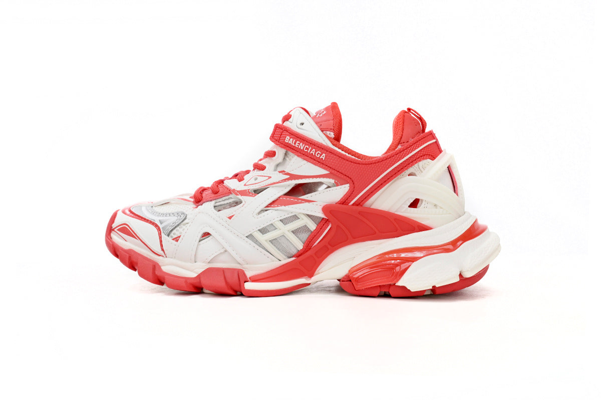Balenciaga men's shoes  Track.2 Sneakers   balenciaga runners White and red