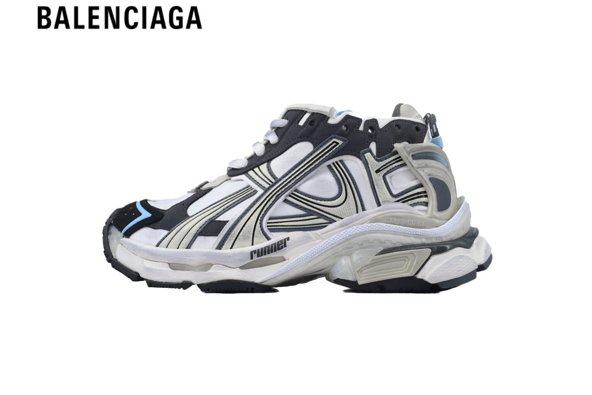 Balenciaga Runner Sneaker ¡ª White Mesh, Black & Beige Synthetic Overlays