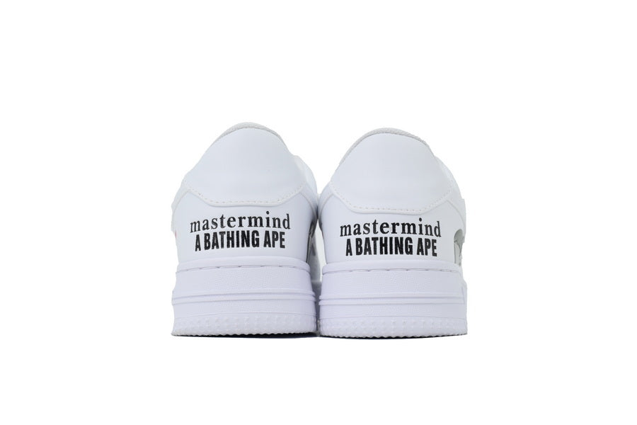 A BATHING APE BAPE STA White Shark & Camo Graphic Sneakers | Women's & Men's Skate-Inspired Shoes