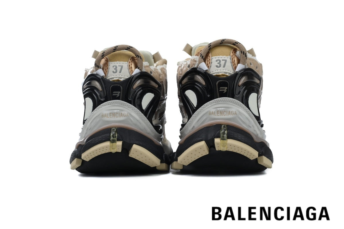 Balenciaga Runner men's shoes  women sneakers ¨C Beige & Bronze