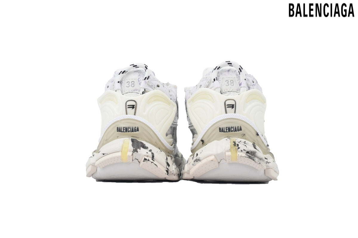 Balenciaga Runner men's shoes  women sneakers ¨C White & Purple Splatter