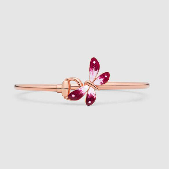 Gucci Double Flora Bangle 18K Gold Bracelet